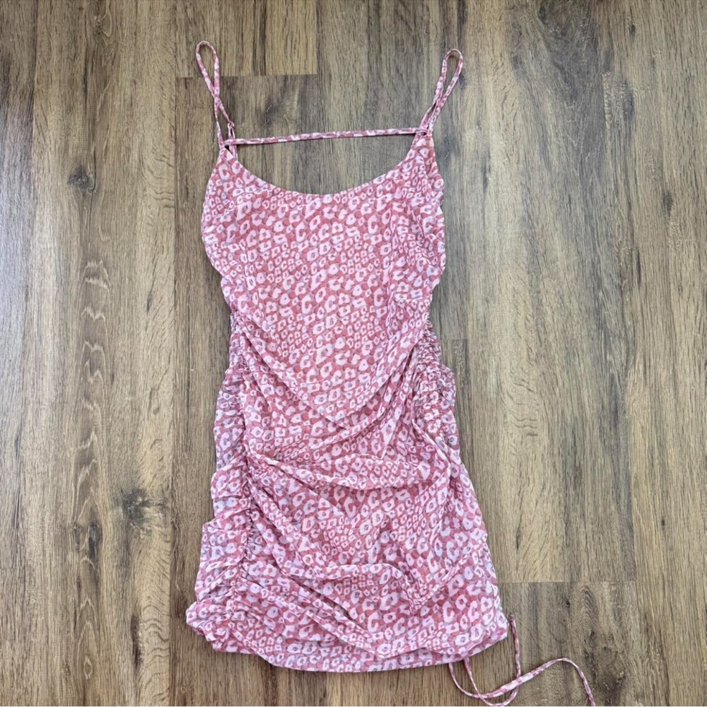 Oh Polly Pink Cheetah Mini Dress